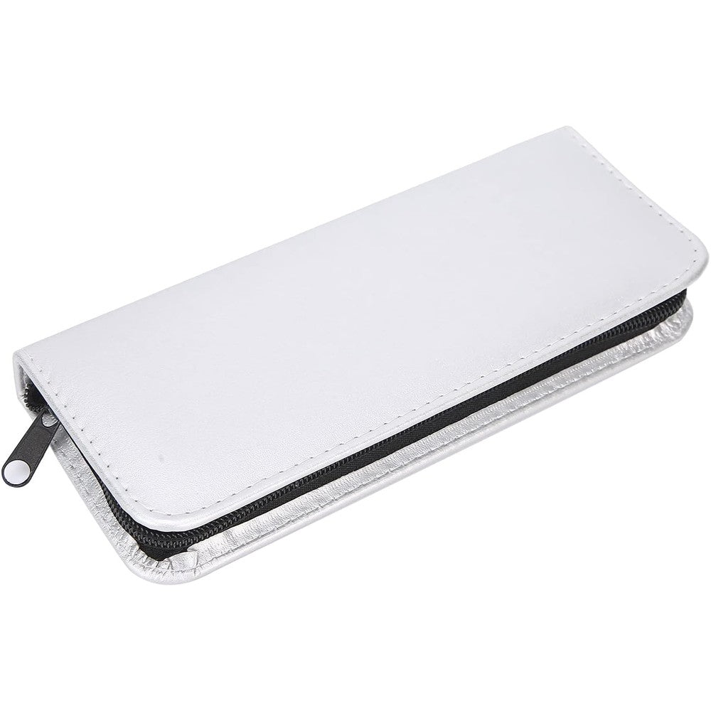 Betued PU leather scissors pouch front view professional white hair stylist tool holder bag