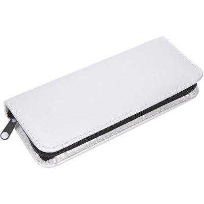 Betued PU leather scissors pouch front view professional white hair stylist tool holder bag