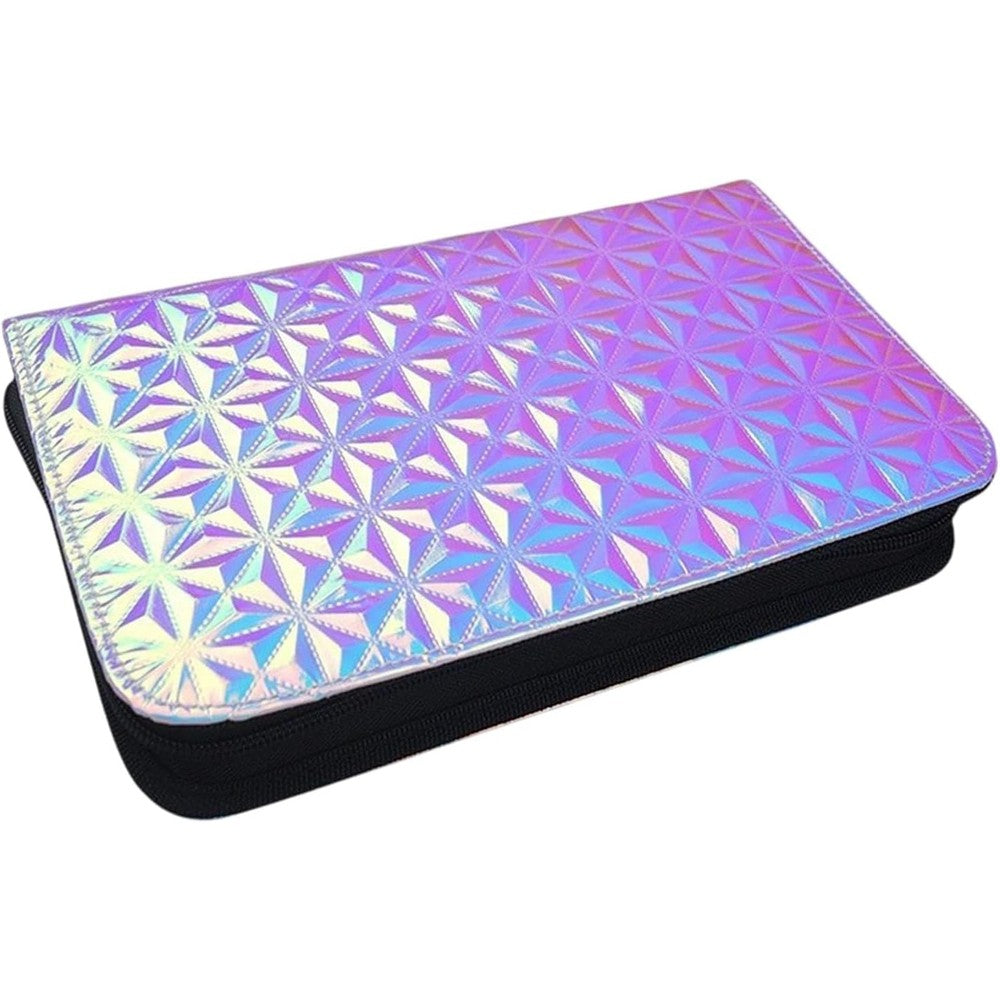 Shears Professional hair scissors pouch front view featuring a premium holographic geometric design