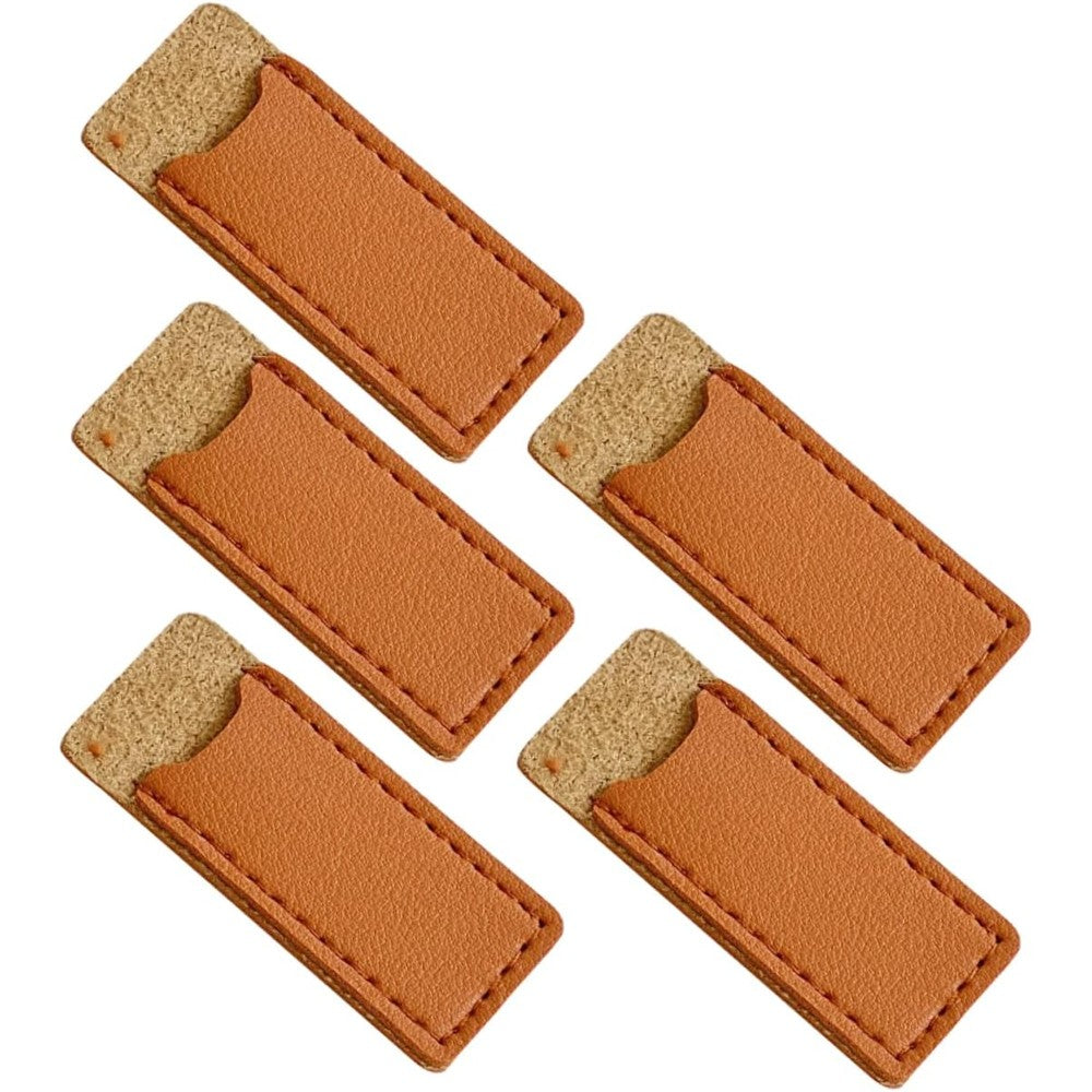 NUOBESTY leather scissor cover protector front view showcasing premium stitching.