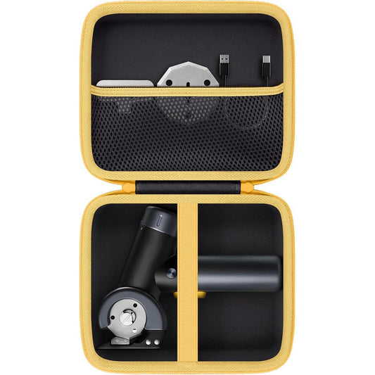 Aenllosi hard case for Fanttik C8 Nano electric scissors front view showing durable black EVA shell