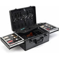 MoyRetty professional barber case front view in black aluminum