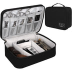 AIHOPESTO barber tools bag front view showcasing the black shockproof exterior shell