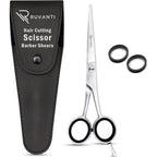 Ruvanti Professional Hair Cutting Scissors front view showing sharp J2 stainless steel blades.