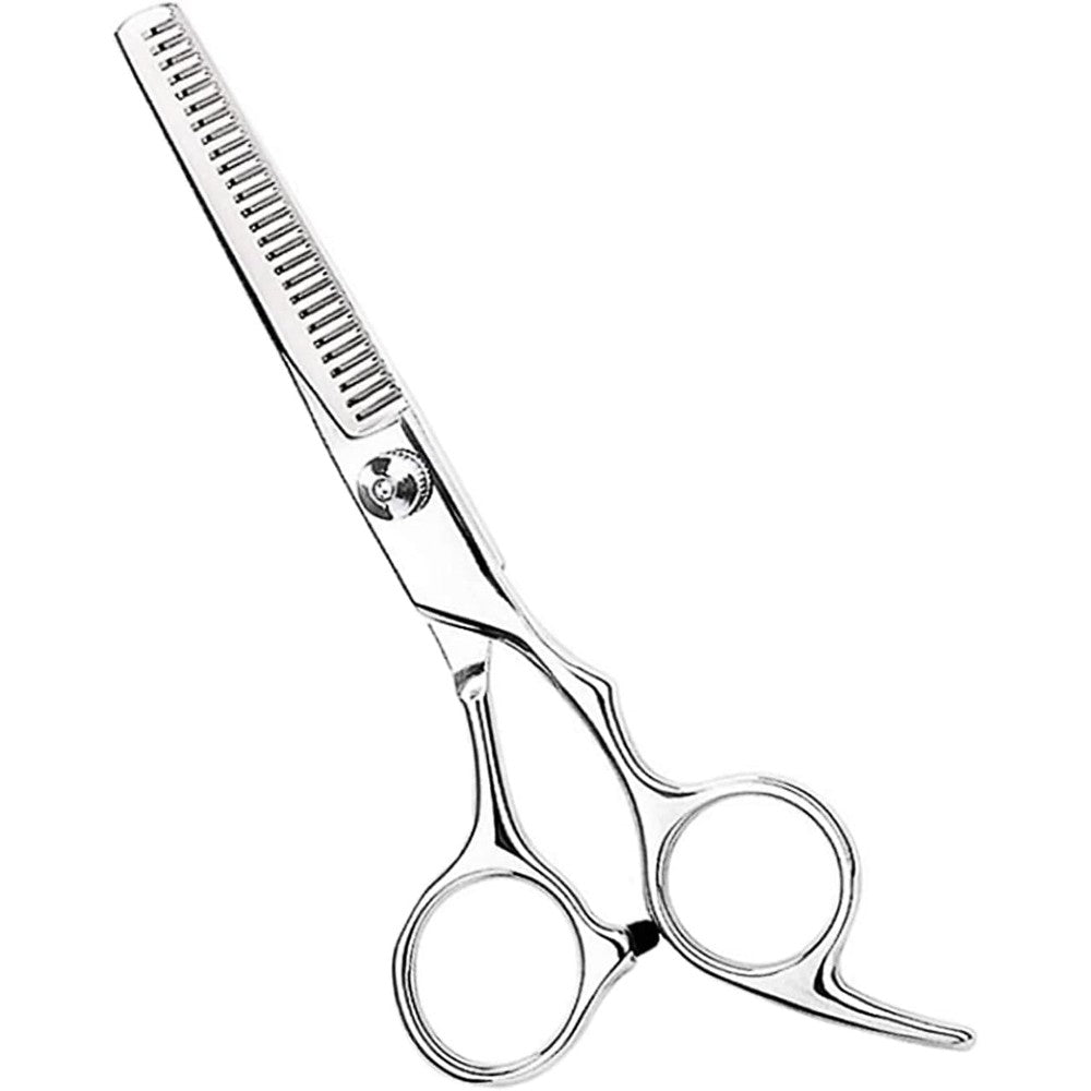 Avenoir hair thinning shears and cutting scissors front view showcasing stainless steel blades.