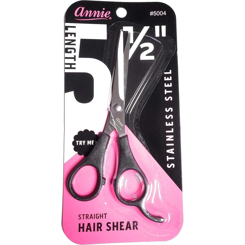 Annie Professional Stainless Steel Hair Cutting Shears front view salon scissors