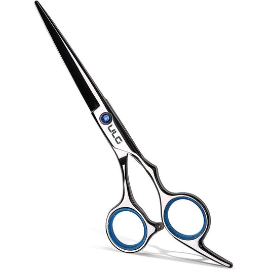 ULG professional hair cutting scissors front view showcasing premium razor edge blades.