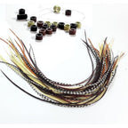 Sexy Sparkles real rooster feather hair extensions kit front view