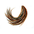 Feather Headz 50 natural color hair extensions DIY kit front view