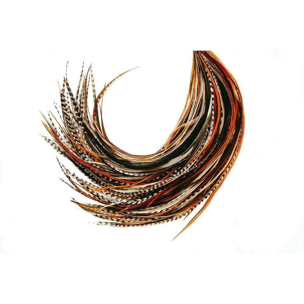 Feather Headz 50 natural color hair extensions DIY kit front view