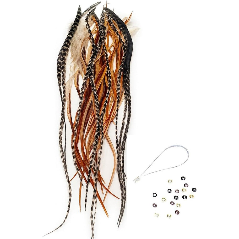 Sexy Sparkles natural rooster feather hair extensions assortment