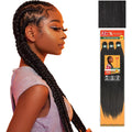 Sensationnel X-Pression 3X Pre-Stretched Braiding Hair packaging front view showcasing 1B Off Black color synthetic extensions.