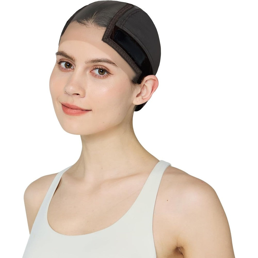 Xiushumyi lace wig grip cap front view for secure hold