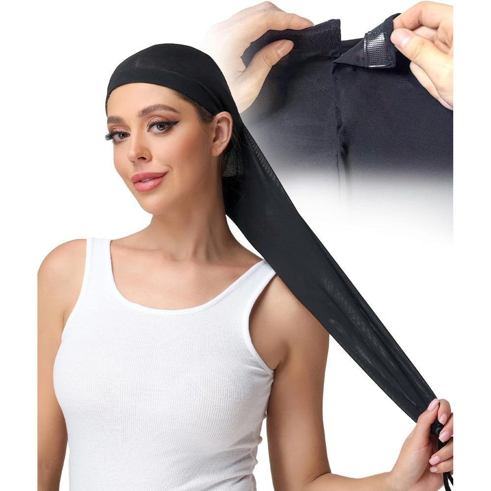 Neacus adjustable hair weave sleeve for locs front view protective hair cap