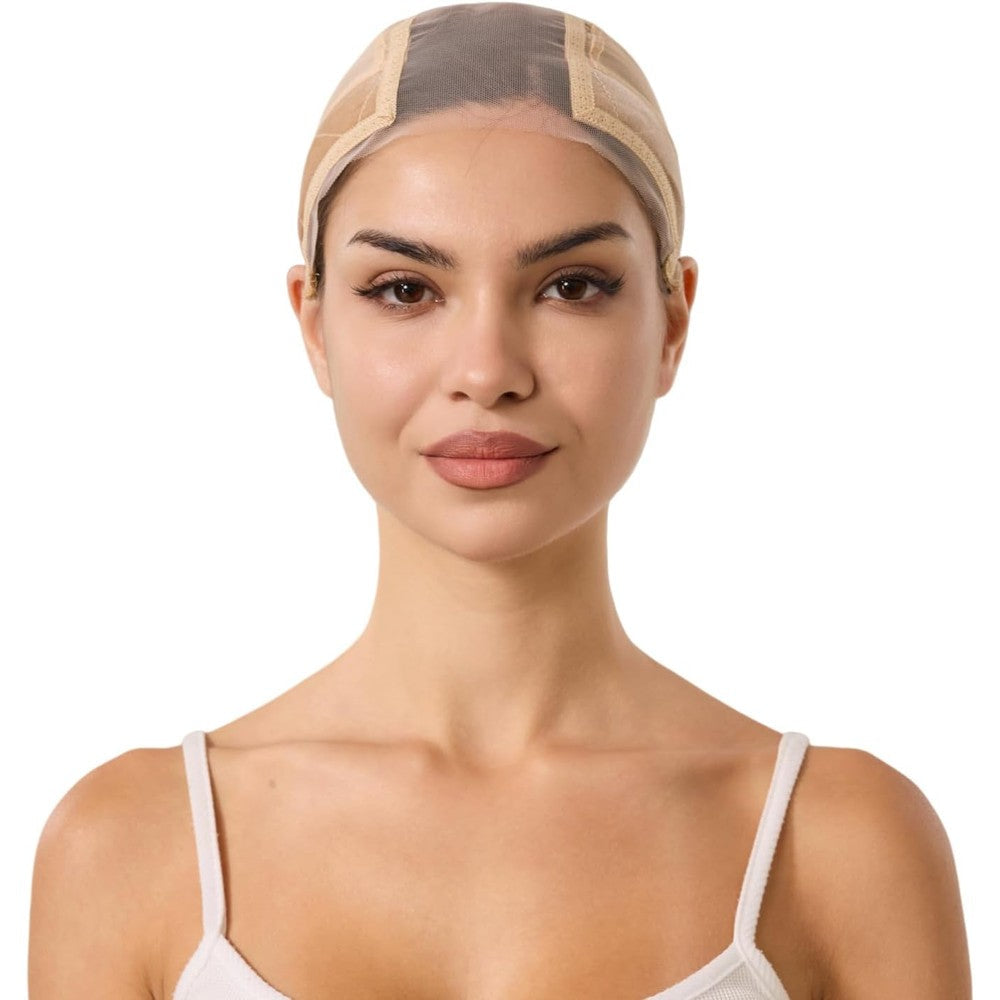 CorkHead silicone wig grip cap front view with transparent lace