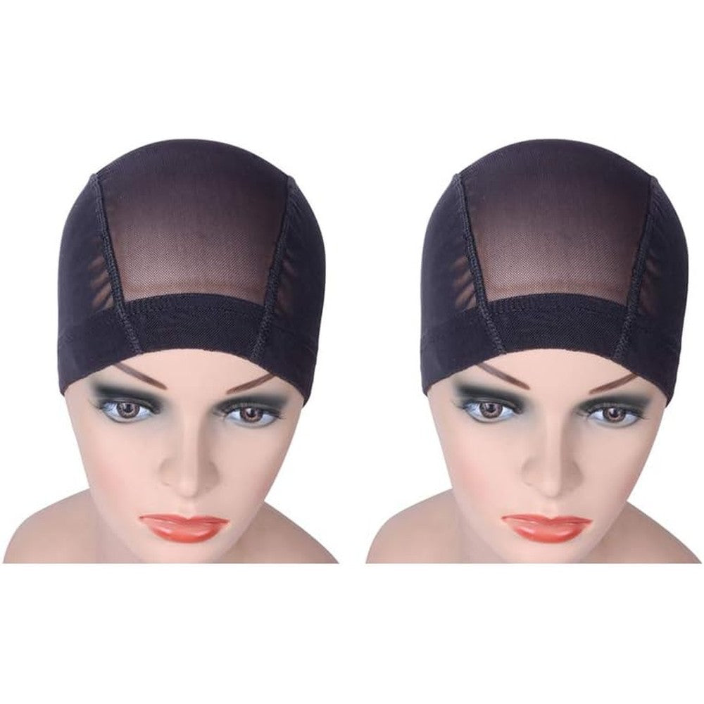 Yantaisiyu black mesh wig caps front view packaging