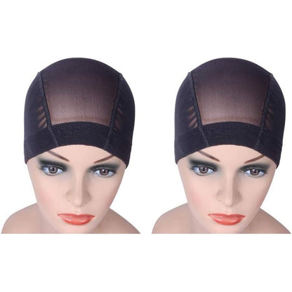 Yantaisiyu black mesh wig caps front view packaging