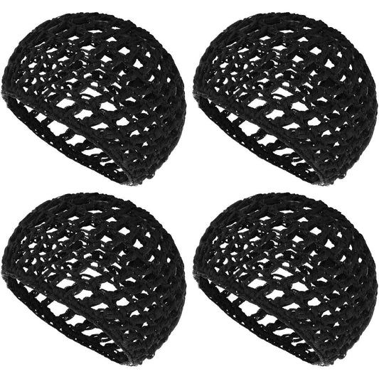 Wllhyf 4 Pack Crochet Knit Snood Bonnets front view