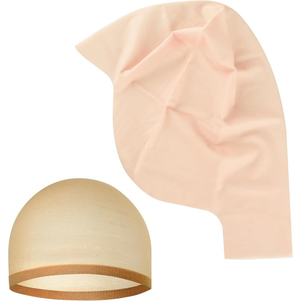 Nachlynn latex bald cap set for adult makeup front view