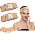 Yuest velvet wig grip band front view showcasing beige blonde color and soft texture.