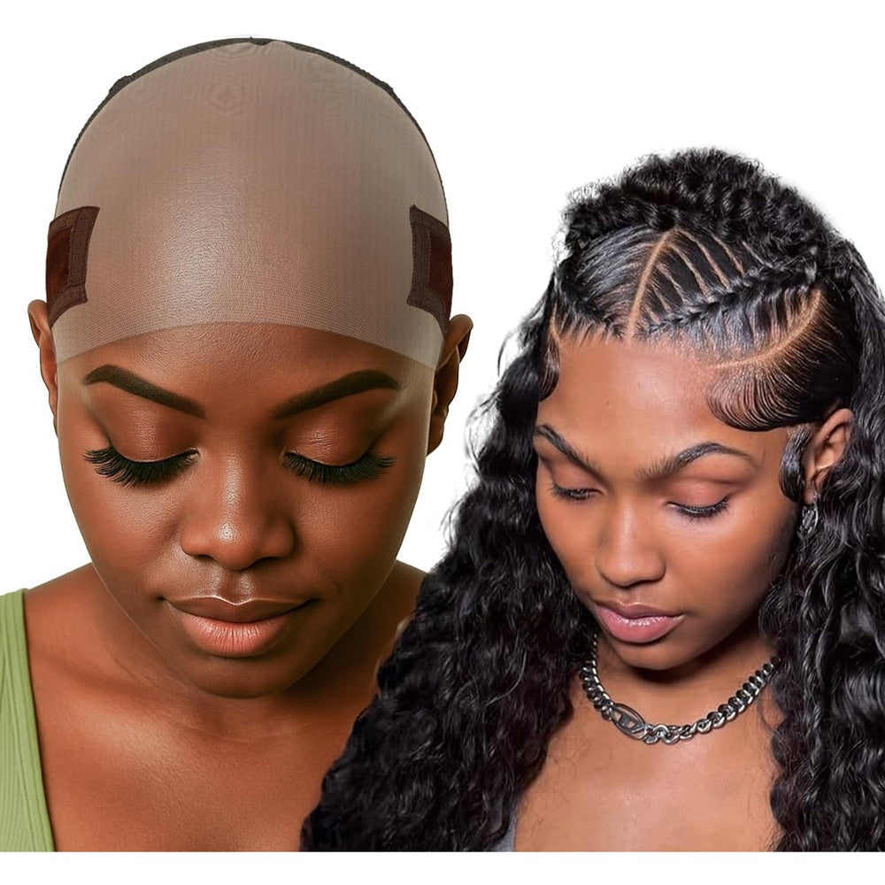 Labhairs Lace-MAX Wig Grip Cap front view showing transparent high-definition lace hairline