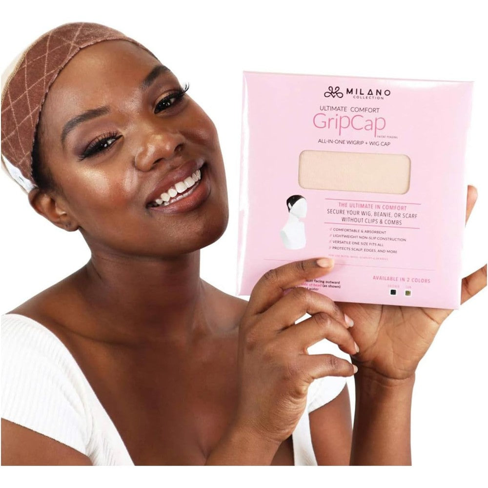 Milano Collection Ultimate Comfort GripCap Nude front view on packaging