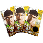 King.J Healthy Treated Wave Deluxe Stocking Wave Cap front view package of three