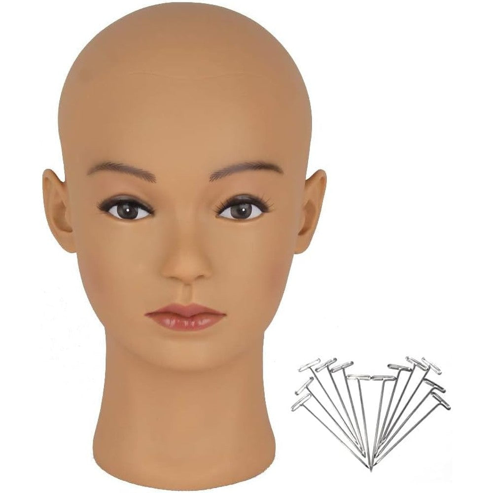 Hairway female bald mannequin head front view for wig styling