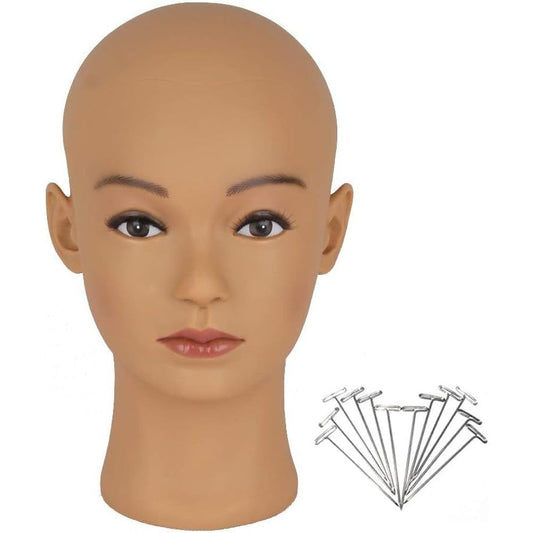 Hairway female bald mannequin head front view for wig styling