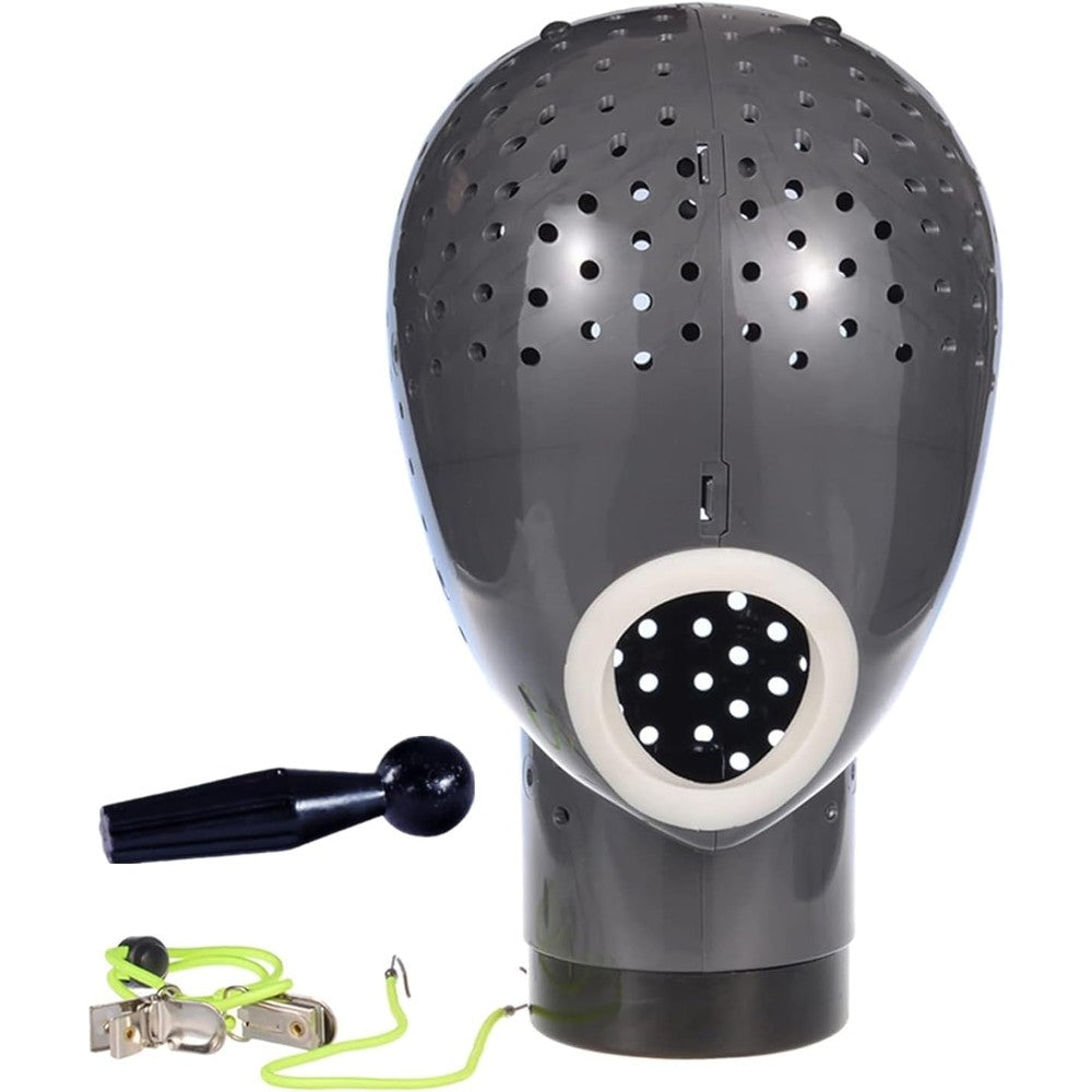 HOMEGOAL hair dryer wig stand holder mannequin head front view showing ventilation holes