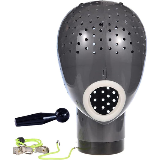 HOMEGOAL hair dryer wig stand holder mannequin head front view showing ventilation holes