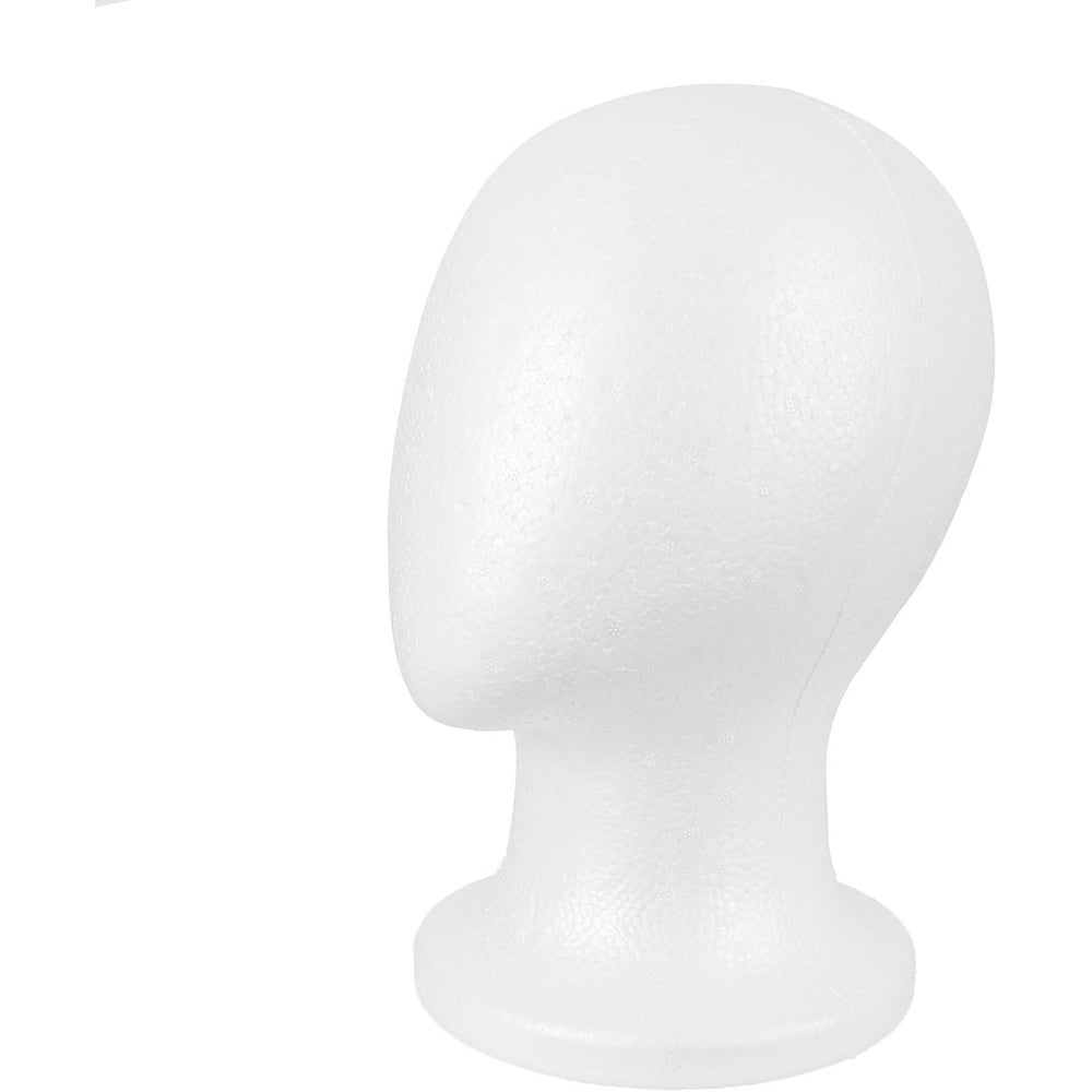Ujeavette foam mannequin head front view for wig display
