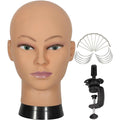 Miaomanzi bald mannequin head front view with clamp