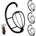 Dreamlover hanging wig stand front view showing assembled black plastic frame
