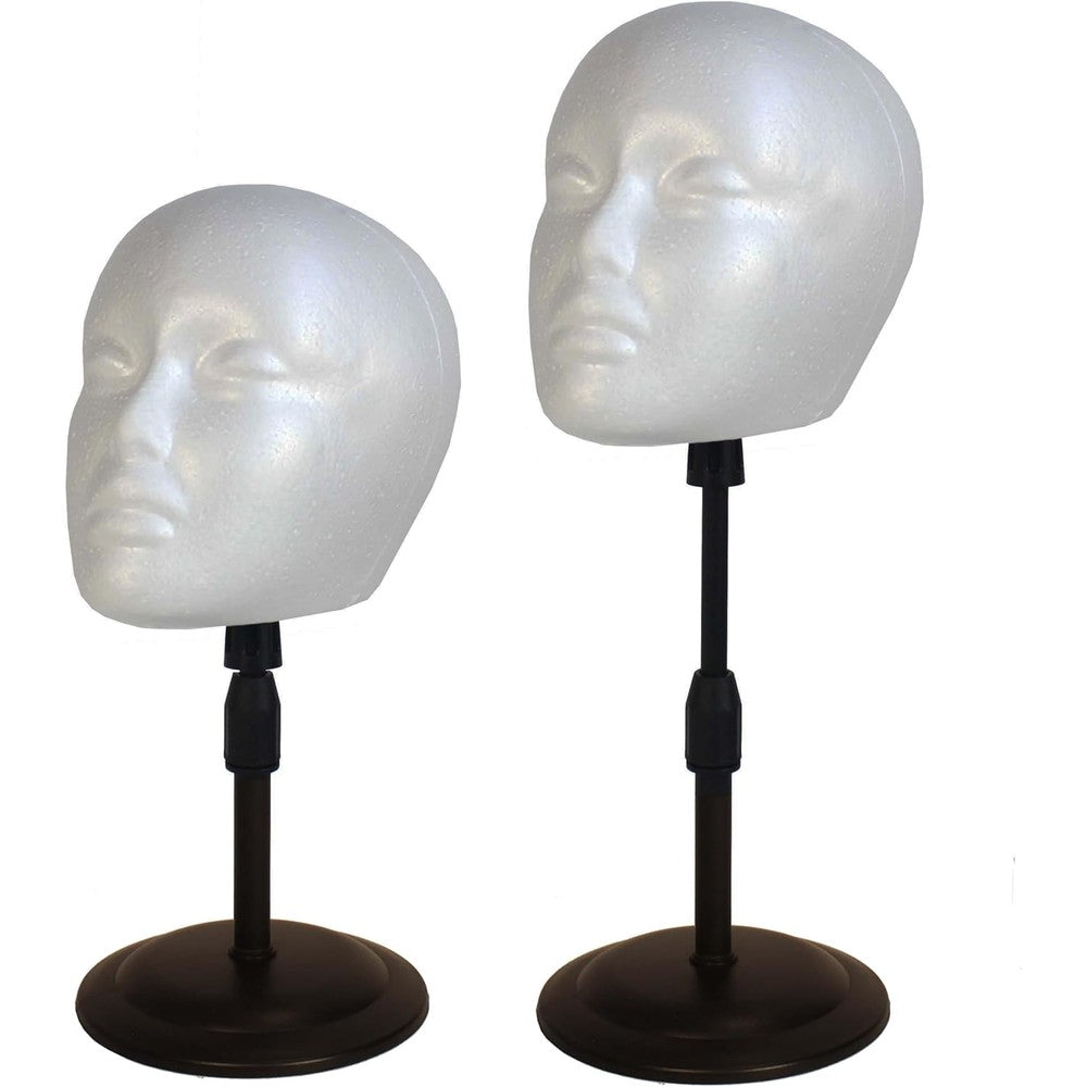Fashion Do adjustable styrofoam mannequin head wig stand front view for premium hairpiece display