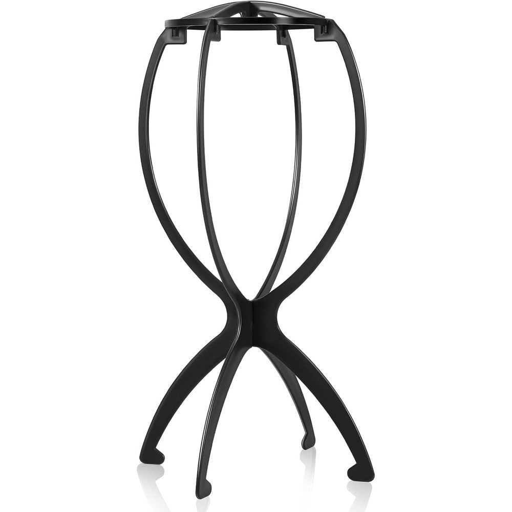 Obeoby portable wig stand front view black