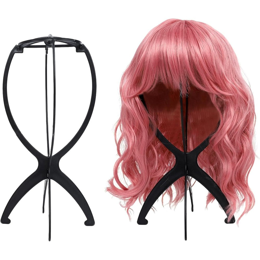 Seewaazee 2 pack portable wig stand front view