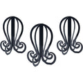 GenmeiFBH 3-piece black plastic wig stand set front view