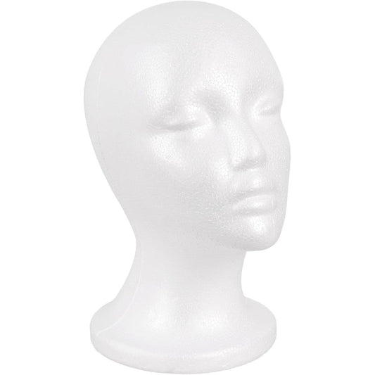 MapofBeauty foam wig stand mannequin head front view