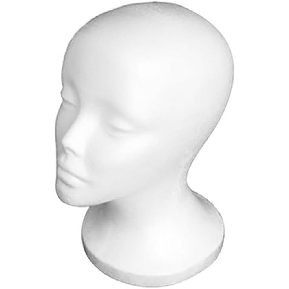 Segolike female foam mannequin head front view for professional wig styling display