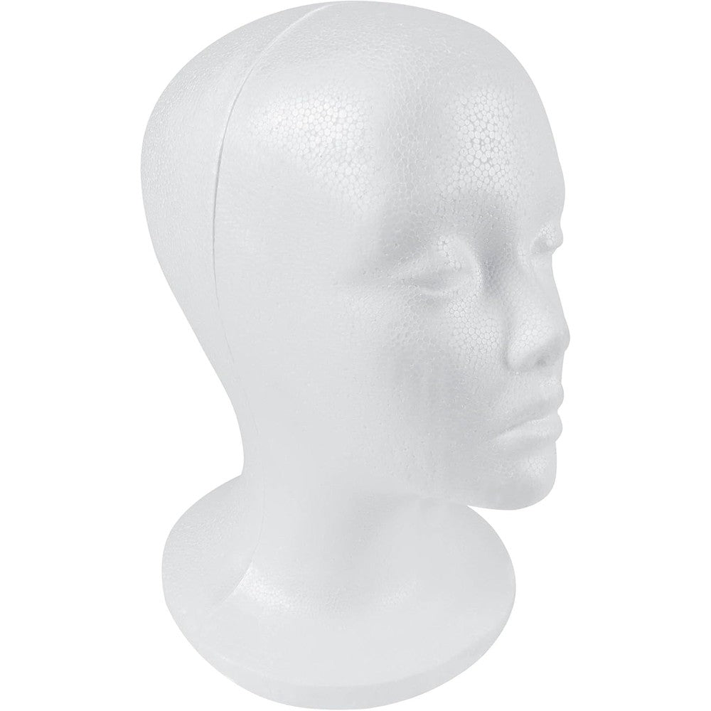 Shany Styrofoam female mannequin head front view for wig display
