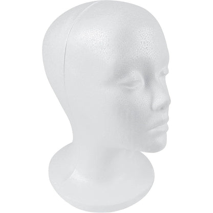 Shany Styrofoam female mannequin head front view for wig display