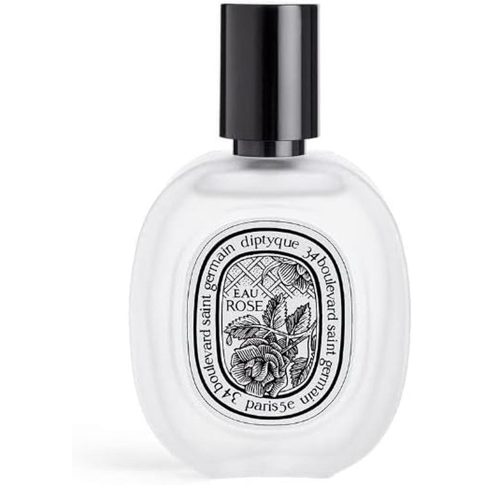 Diptyque Eau Rose Hair Mist front view luxury fragrance bottle