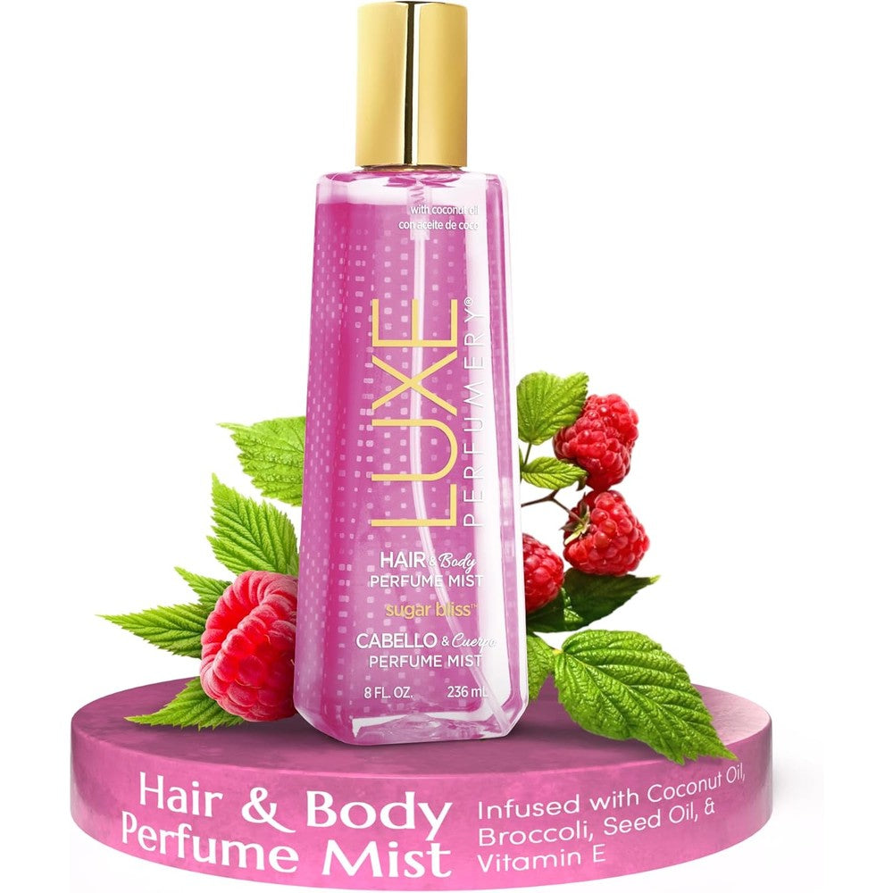 Luxe Perfumery Hair and Body Perfume Mist Sugar Bliss front view