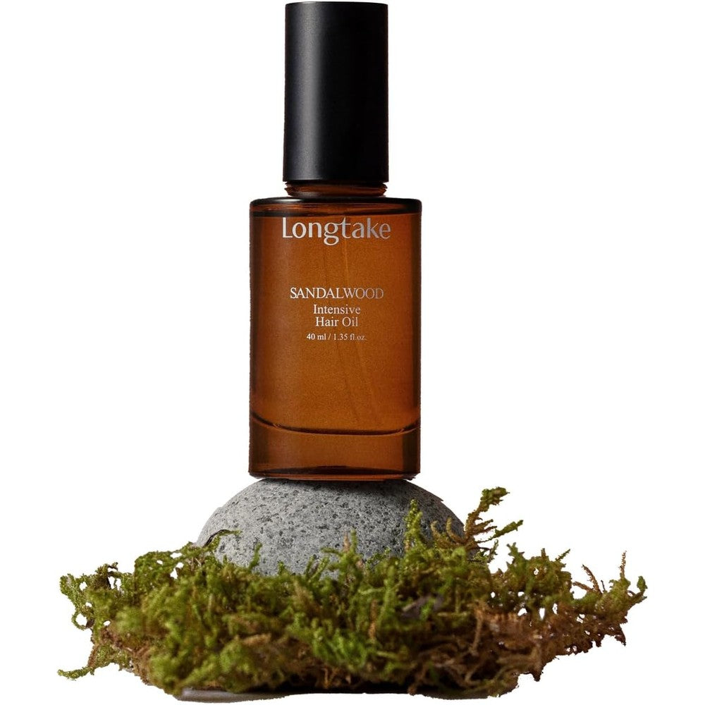 Longtake Sandalwood Intensive Perfume Hair Oil bottle front view