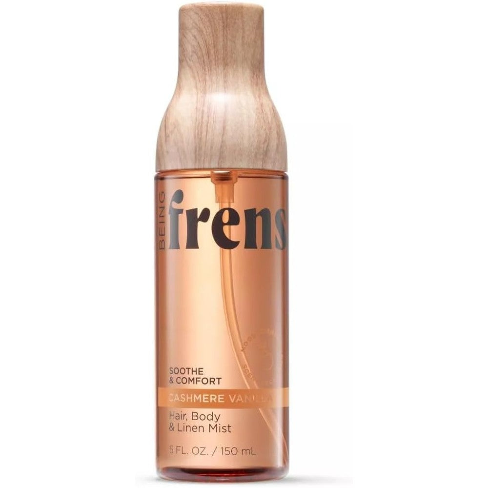 Being Frenshe Cashmere Vanilla Hair and Body Linen Mist bottle front view