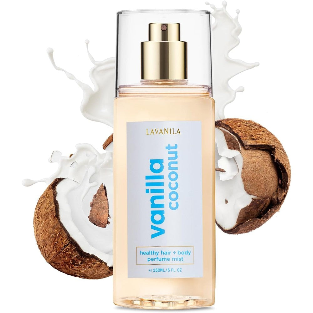 Lavanila Vanilla Coconut Healthy Hair and Body Perfume Mist bottle front view