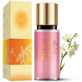 Aiilo hair perfume bottle front view showing pink glass design