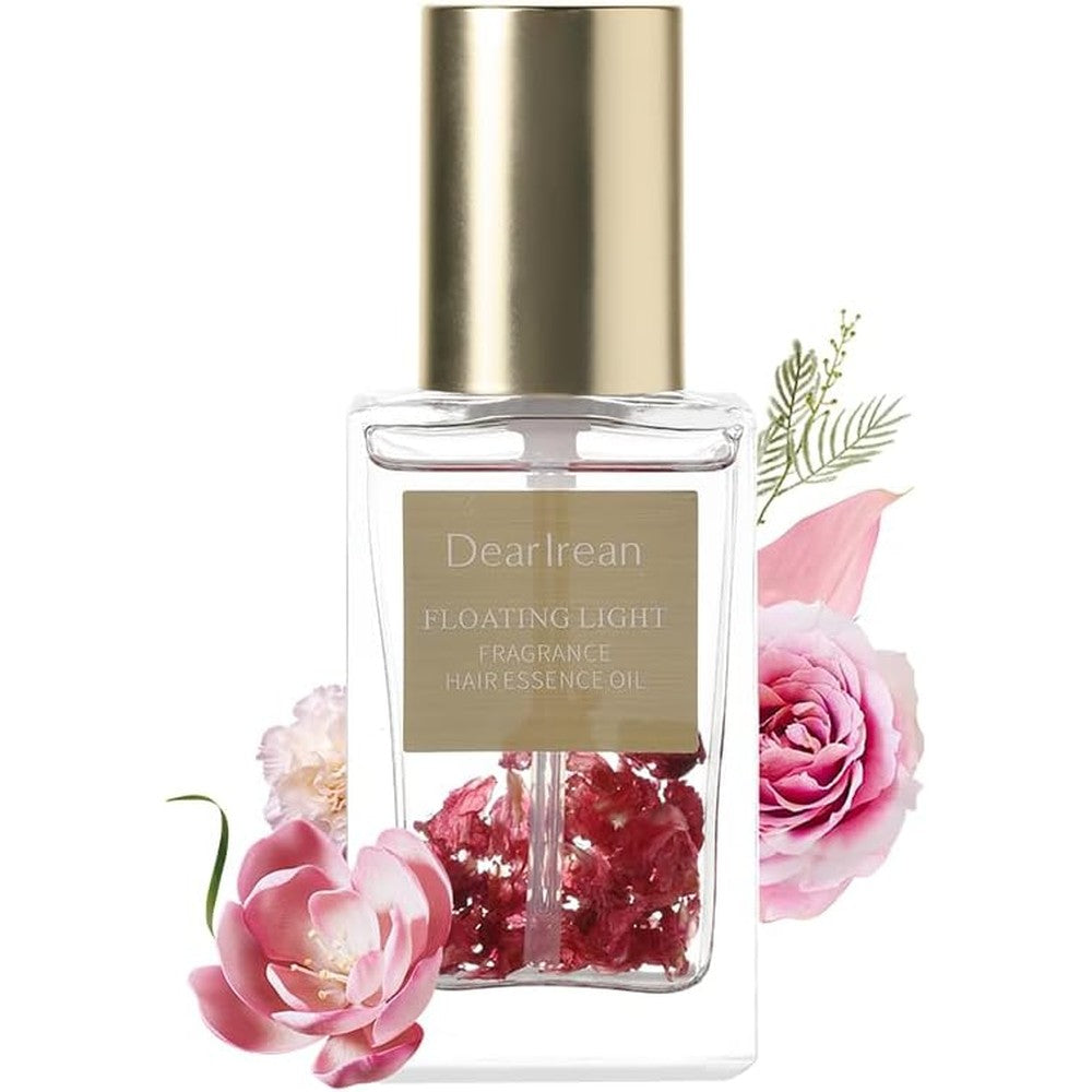 Dear Irean rose hair perfume oil front view bottle