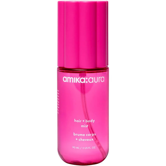 Amika Aura Hair and Body Mist bottle front view